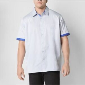 Shaquille‎ O'Neal XLG Solid Big and Tall Mens Regular Fit Short Sleeve Button